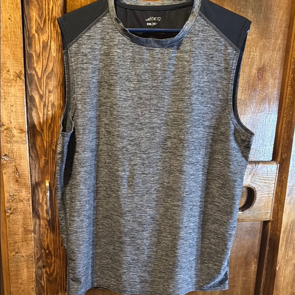 bcg Gray and Black Athletic Tank Top